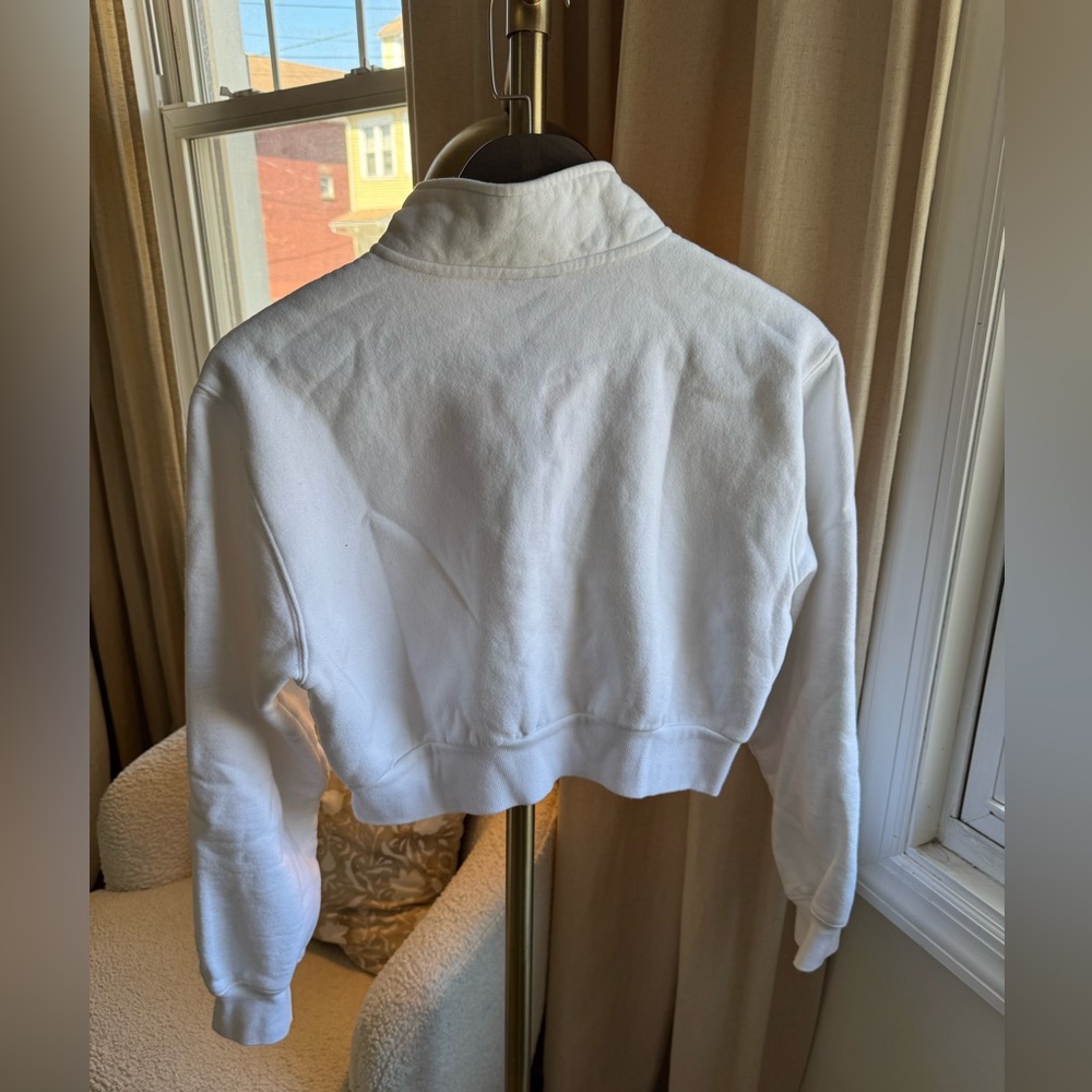 TnA White Half-Zip Sweatshirt | Small - Picture 5 of 6